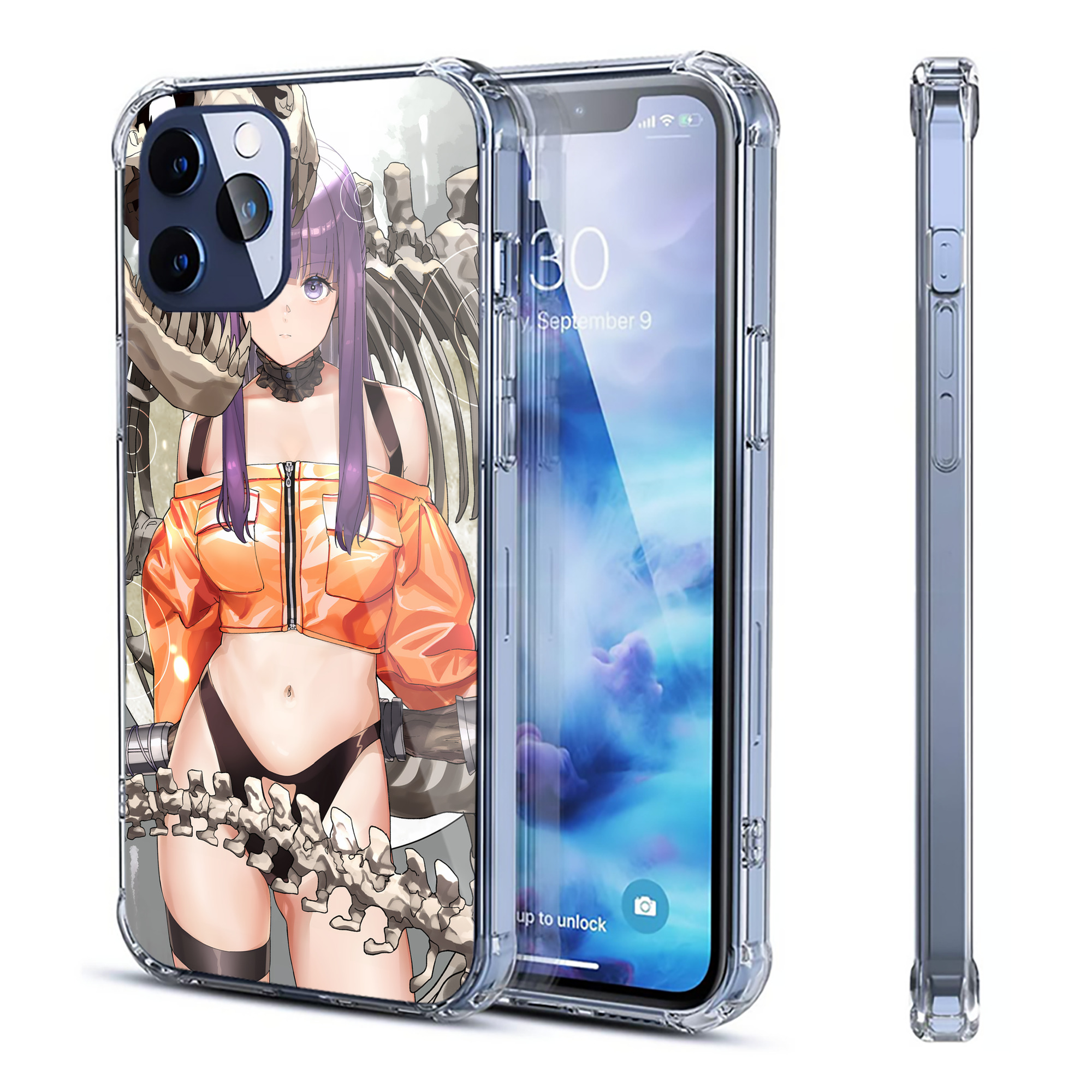 （画像用） 葬送のフリーレン Frieren 【iPhone 12シリーズ対応】透明スマホケース（クリアソフトケース）